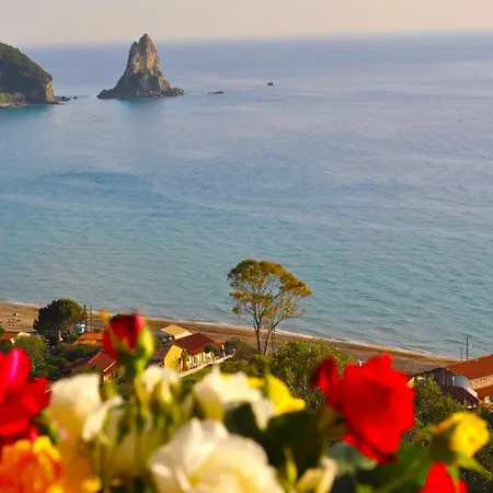 Maria With Pool And Panorama View - Agios Gordios 1 Apartment *